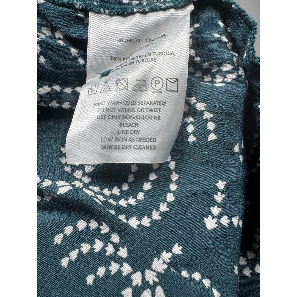 Maeve Tidal Cropped Overall Teal Blue White Sz M Arrow - Picture 4 of 4